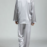 Men's Print Sleepwear Silk Satin Pajamas Set