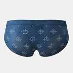 Men Geometry Drawstring Bikini Swim Briefs