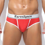 3 Pack Men's Low-Rise Mesh Supportive Fit Stretch Fit Basic Briefs
