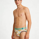 3 Pack Men's Mid-Rise Stay-Put Fit Skin-Friendly Breathable Briefs & Trunks