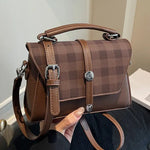 MARLYNN™ - Vintage-Style Small Square Shoulder Crossbody Bag with Contrast Stitching