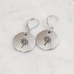 Retro Creative Round Geometric Dandelion Earrings