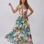 Zake | Sleeveless Empire Waist Midi Dress