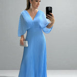 Hollis | Elegant Pleated Maxi Dress