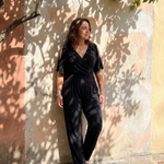 Camille | Cold-Shoulder Wrap-Waist Jumpsuit