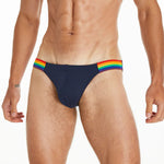 Men's Sexy Rainbow Pride Mesh Bikini
