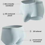 3 Pack Men's Contoured Pouch Seamless Trunks