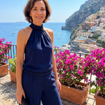 Tessa | Contrast-Trim Wide-Leg Jumpsuit
