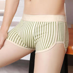 4 Pack Men's Striped Pure Cotton Breathable Loose-Fit Comfortable Trunks
