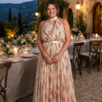 Evelyn | Halter Neck Floral Midi Dress