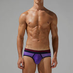 Men’s Spliced Lines Briefs in Ombre
