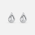 Modern Silver Tear Drop Earrings