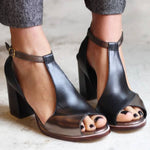 Nadaria | Black Patchwork Open-Toe Heels