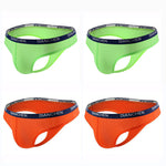 4 Pack Men's Sexy Comfortable Ice Silk Breathable Thong