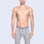 Men’s Soft Cotton Boxer Briefs With Open Fly