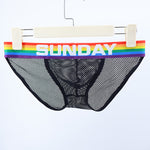 2 Pack Men's Rainbow Mesh Lightweight Breathable Bikinis