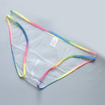 3-pack Men's Ultra-sheer Rainbow-edge Mesh Briefs