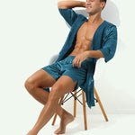 Couple Soft Tie Thin Bathrobe Pajamas