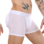 Sponge Cushion Mesh Buttock Boxer Briefs