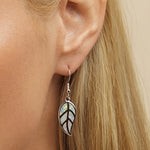 Minimalist Bohemian Leaf Inlays Earrings