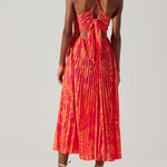 Salem | Coastal Chic Elegant Floral Print Pleats Midi Dress Collection