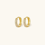 Radiant Chunky Paved Huggie Earrings