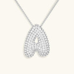 Bubble Initial Crystals Necklace