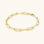 Elegant Gold Paperclip Bracelet