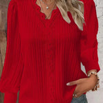 Lylah | Blouse with Chiffon and Lace Details