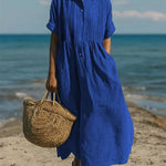 Laura - Cotton Button Shirt Dress