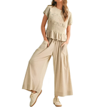 WRENOVA™ – Relaxed Smocked Wide-Leg Lounge Set