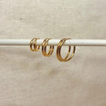 Set of 3 Pairs Everyday Hoops Gold or Silver