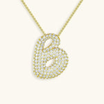 Bubble Initial Crystals Necklace