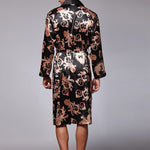 Men's Luxurious Satin Printed Robe