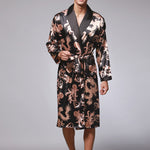 Men's Luxurious Satin Printed Robe