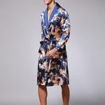 Men's Luxurious Satin Printed Robe