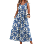 TEMPERANCE™ – Boho Halter Neck Flowy Midi Dress