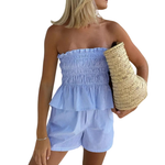 WINNIE™ – Striped Strapless Tube Top & Shorts Set