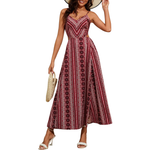 SELENA™ – Printed Open-Back Slit Dress