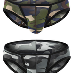 Men’s Sexy Camo Print Mesh Bikini