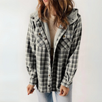 PERESA™ - Casual Long Sleeve Button Front Hooded Coat