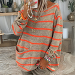 QWARA™ - Casual Drop Shoulder Long Sleeve Sweater