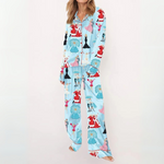 SYLIA™ - Casual Printed Button Down Top and Comfy Pajama