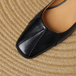 Marisol Leather Square-Toe Pumps