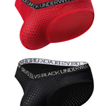 2 Pack Men's Sexy V-shape Waistband Mesh Bikinis