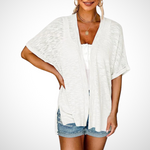 Leila | Stylish Flowy Short Sleeve Cardigan
