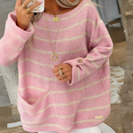 QWARA™ - Casual Drop Shoulder Long Sleeve Sweater