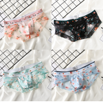 4 Pack Men’s Flower Print Pouch Silky Touch Briefs
