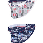 2 Pack Men's Breathable Ice Silk High-Cut Printed Bikini