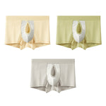 3 Pack Men's Breathable Comfort Double-Sided Access Soft Waffle Cotton Trunks